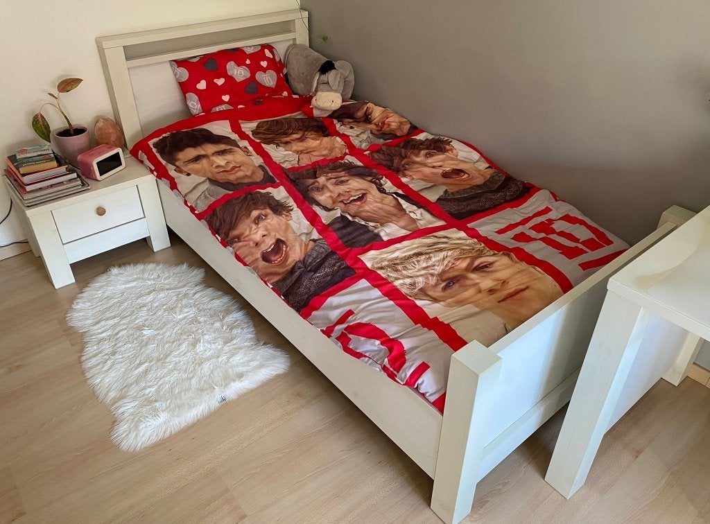 Slaapkamer enkel bed met nachtkastje en bureau, Ophalen, Gebruikt, Eenpersoons