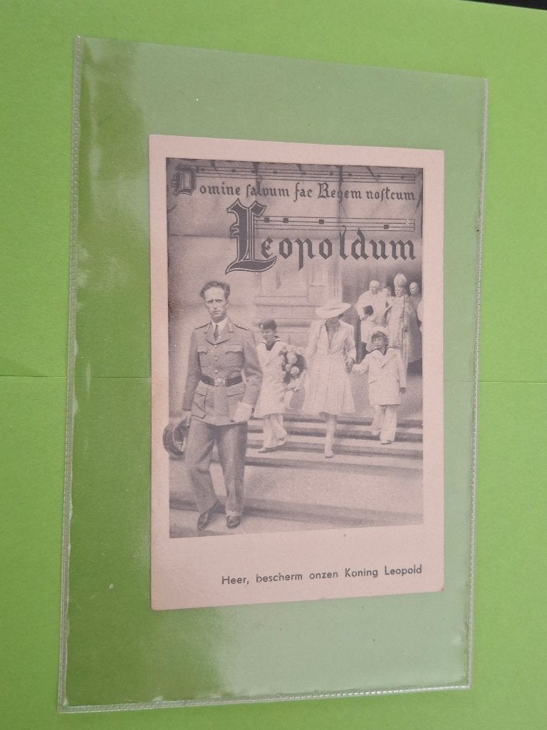 gebedsprentje Koning Leopold III, Verzamelen, Verzenden, Gebruikt, Kaart, Foto of Prent