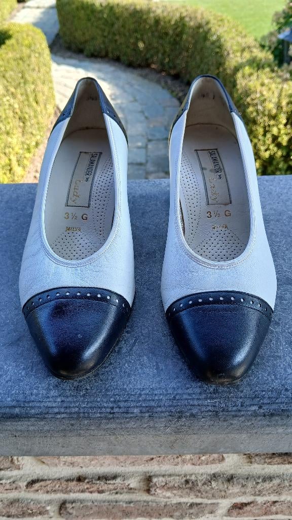 damesschoenen-Salamander-maat 37-wit/zwart, Kleding | Dames, Schoenen, Ophalen, Zo goed als nieuw, Wit