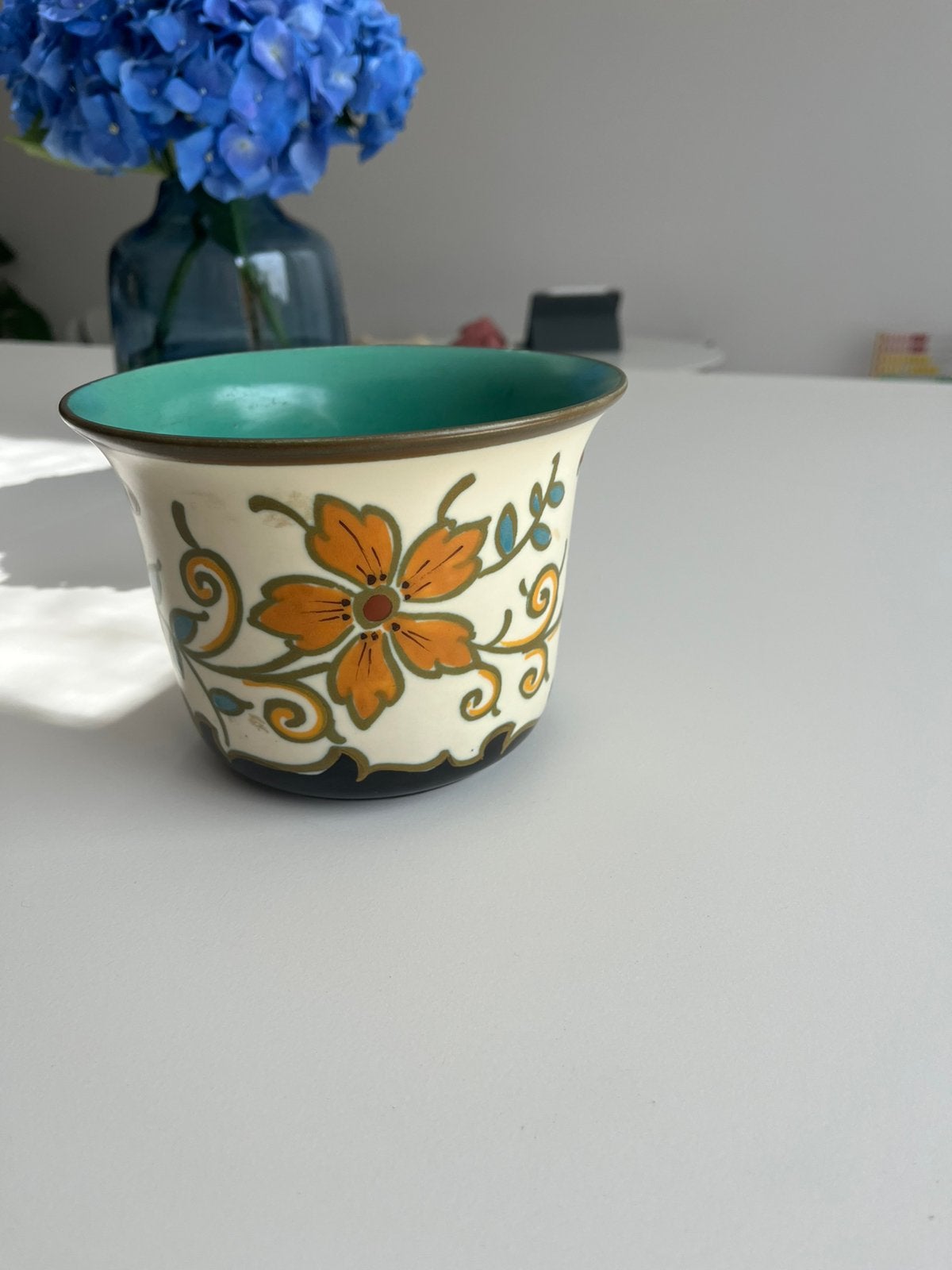 Set van 2 vintage Royal Gouda bloempotten – decor Lobana, Ophalen