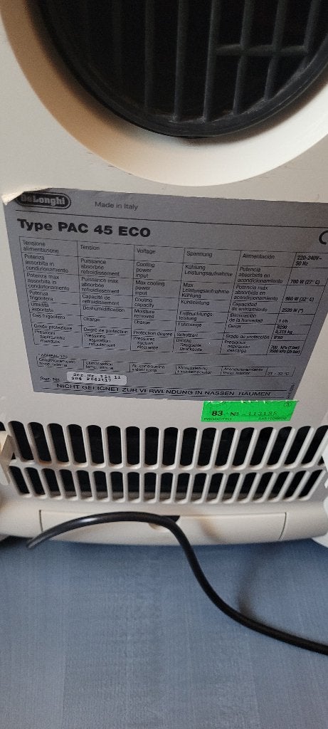 Airco mobiel, Ophalen, Gebruikt, 2 snelheden, Timer