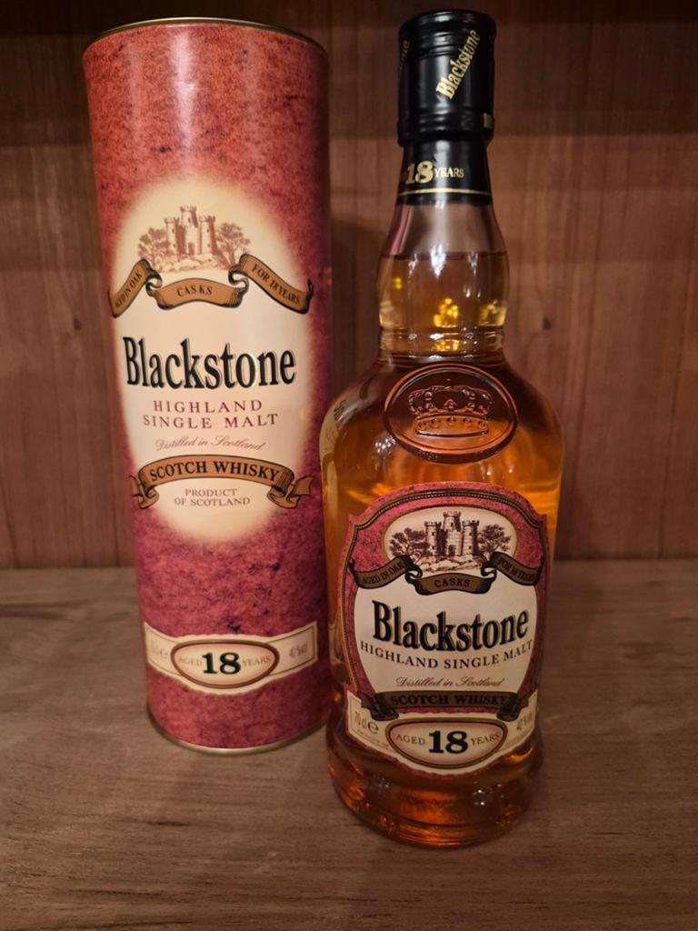 Blackstone whiskey 18y., Ophalen of Verzenden