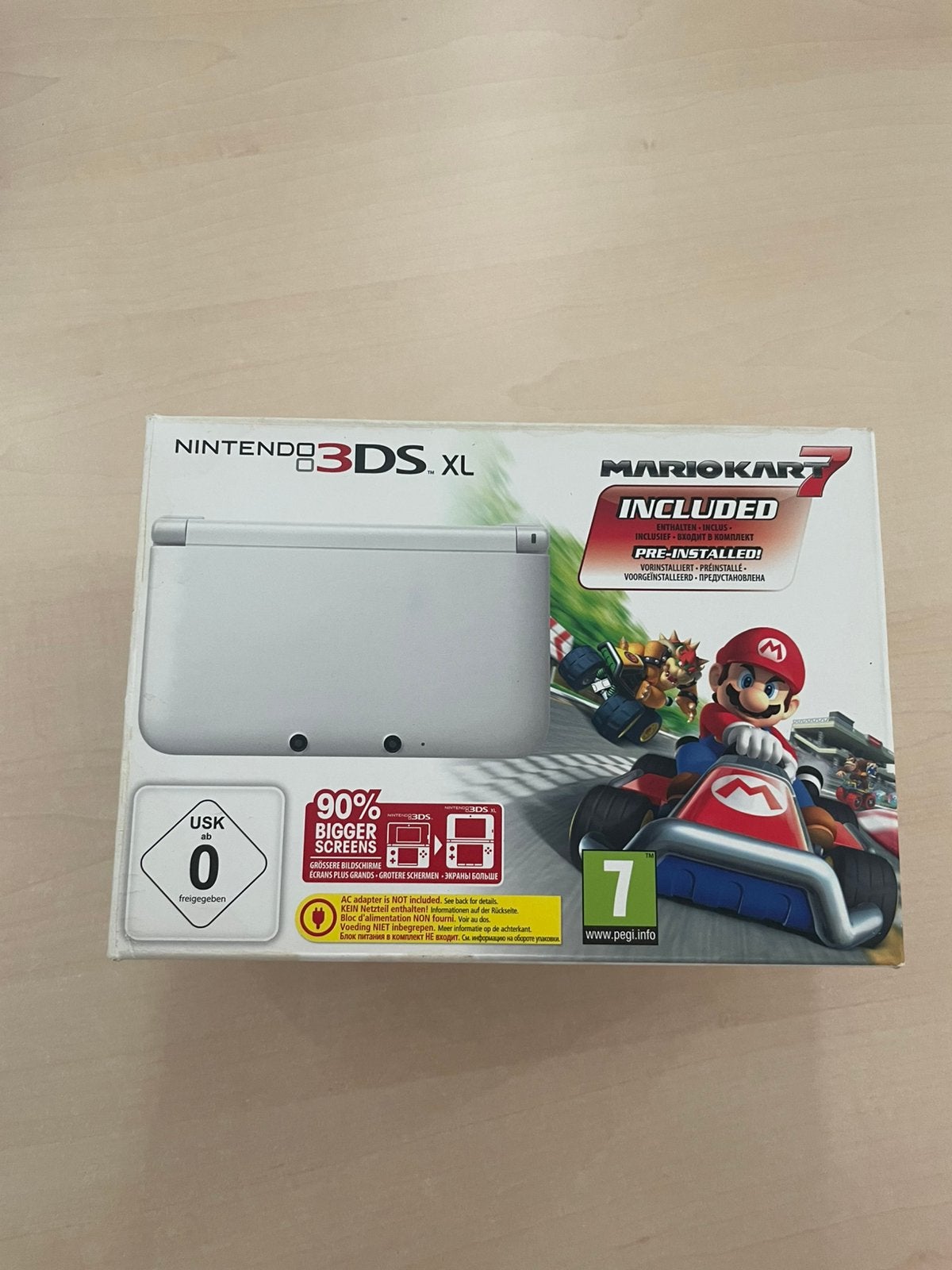 nintendo 3ds xl mariokart 7, Games en Spelcomputers, Spelcomputers | Nintendo 2DS en 3DS, Ophalen, Wit, Met beschermhoes of tas