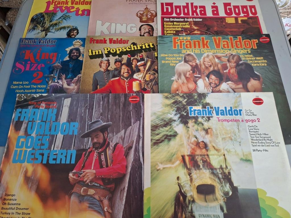 Lot 8 x LP's Vinyl - Frank Valdor 33 RPM, Ophalen of Verzenden, Gebruikt