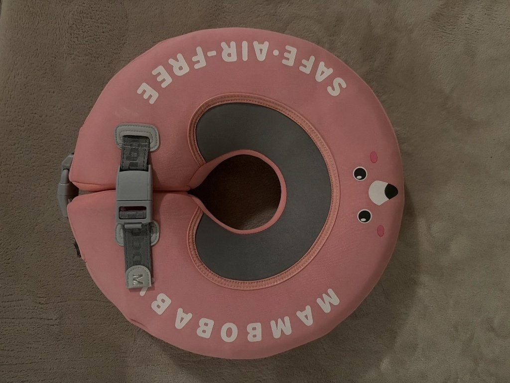 Mambobaby nekzwemring roze, zonder lucht (Safe-Air-Free), Kinderen en Baby's, Ophalen of Verzenden, Gebruikt, Zwem-accessoire