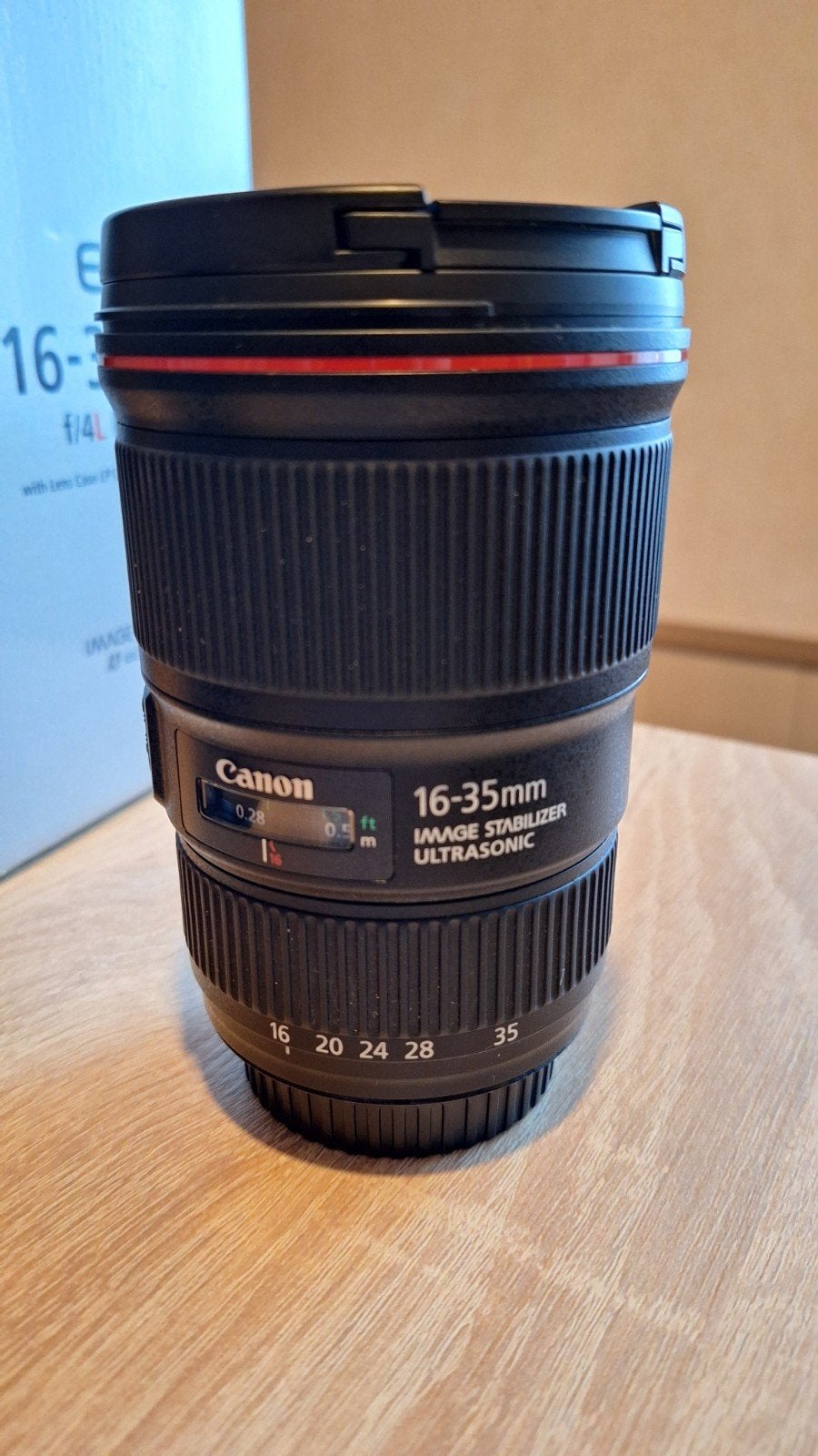 Canon EF 16-35mm f/4L IS USM, Audio, Tv en Foto, Ophalen, Canon, Canon EF, Lensdoppen