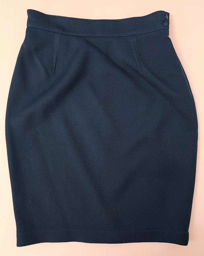 Thierry Mugler pencil skirt. size FR40, USA W10, D 38, GB 12, Maat 38/40 (M), Thierry Mugler, Blauw, Ophalen of Verzenden