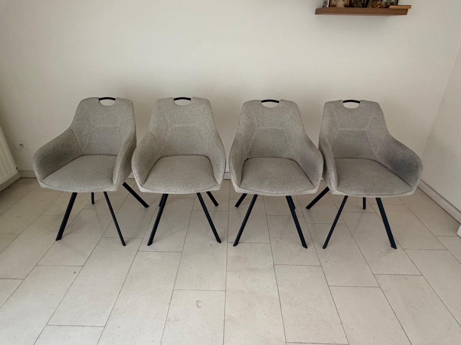 Eetkamer stoelen 4 stuks, Gebruikt, Overige kleuren, Ophalen of Verzenden, Vier