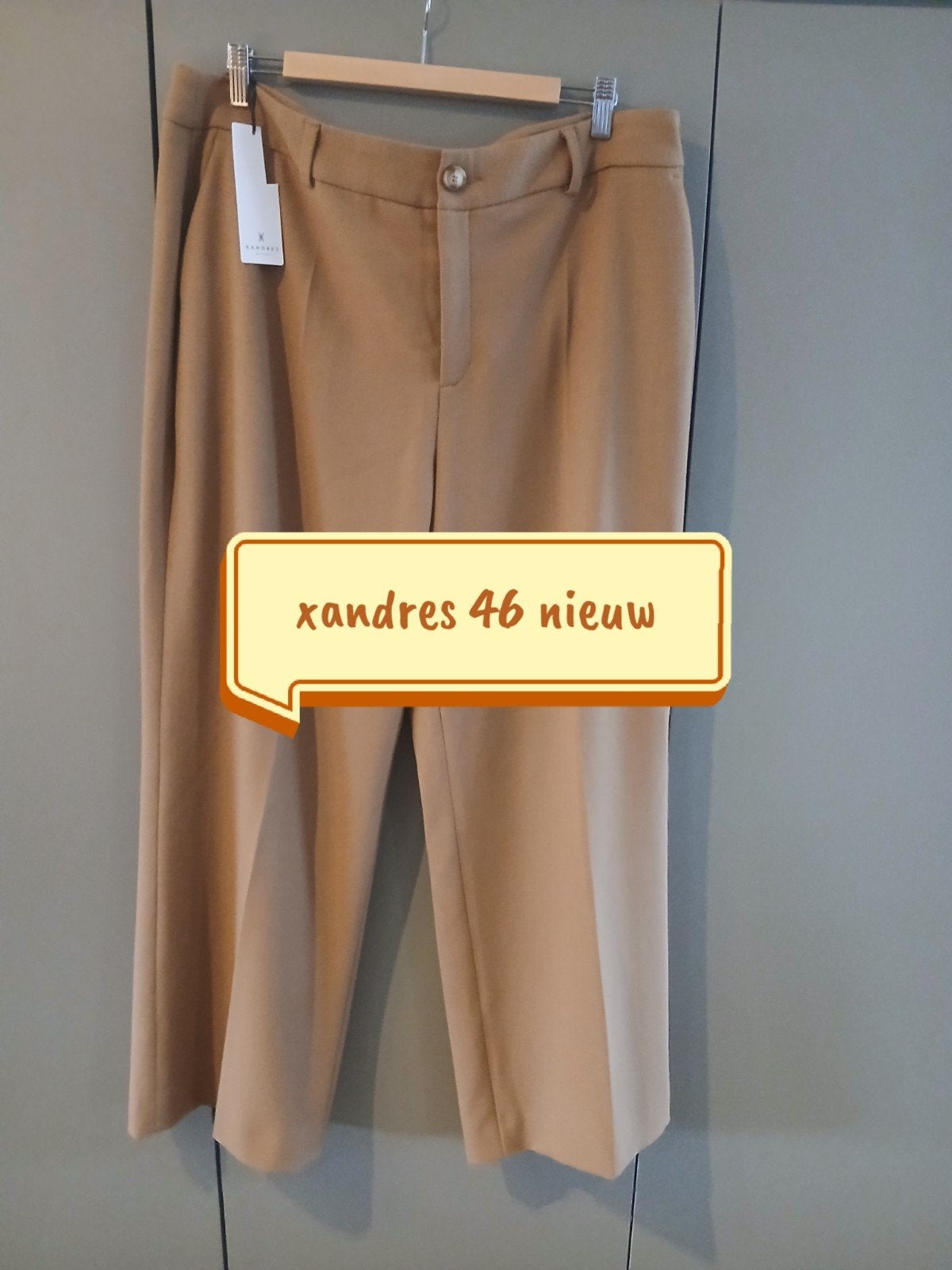 Broek xandres 46 nieuw, Kleding | Dames, Bruin, Maat 46/48 (XL) of groter, Nieuw, Ophalen of Verzenden