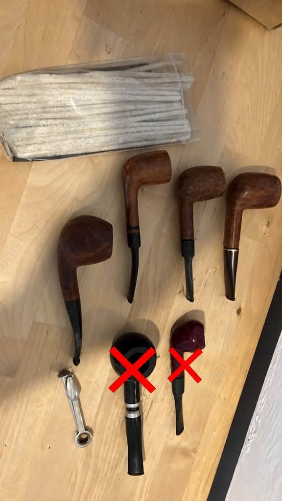 Vintage pijpencollectie — 4 pijpen, Ophalen, Gebruikt, Overige typen