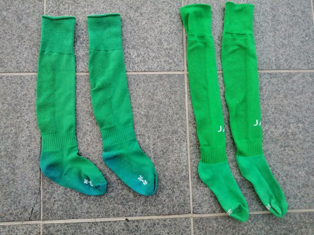 Groene lange kousen maat 36 of 39, Chaussettes et Chaussettes genoux, Taille 39 à 42, Enlèvement ou Envoi, Comme neuf