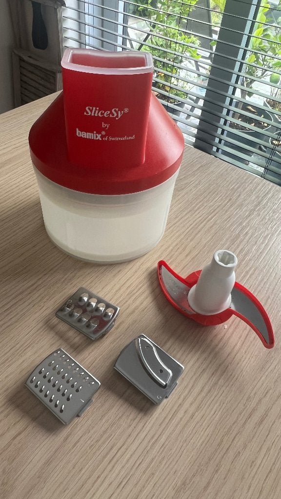 Bambix Slicesy rood, Electroménager, Mélangeurs de cuisine, Comme neuf, Enlèvement ou Envoi