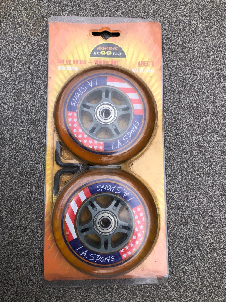 skate wielen gelagerd 100x24 mm, Sport en Fitness, Ophalen, Nieuw