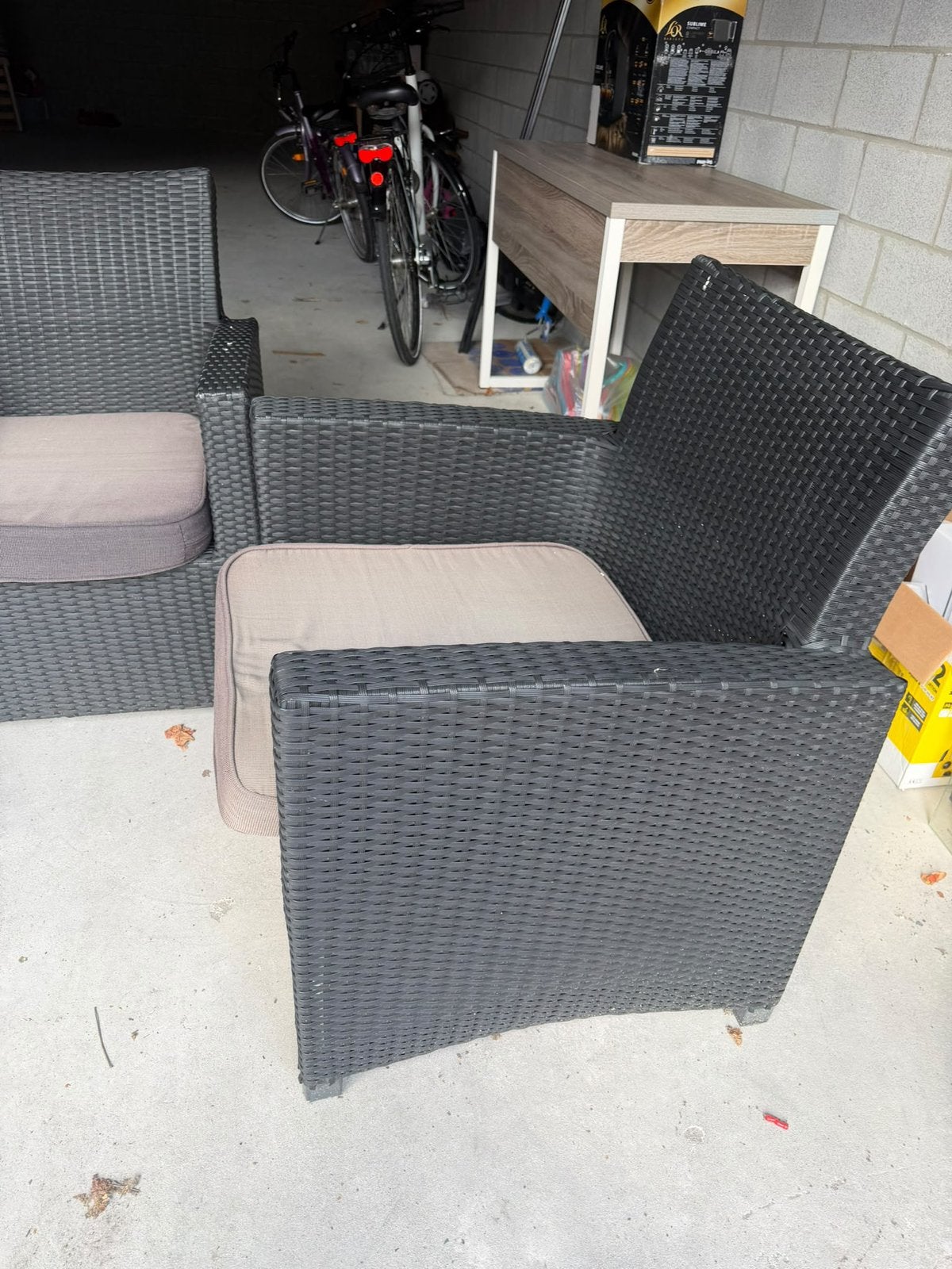 Tuin stoelen twee inclusief kussen, Ophalen, Gebruikt