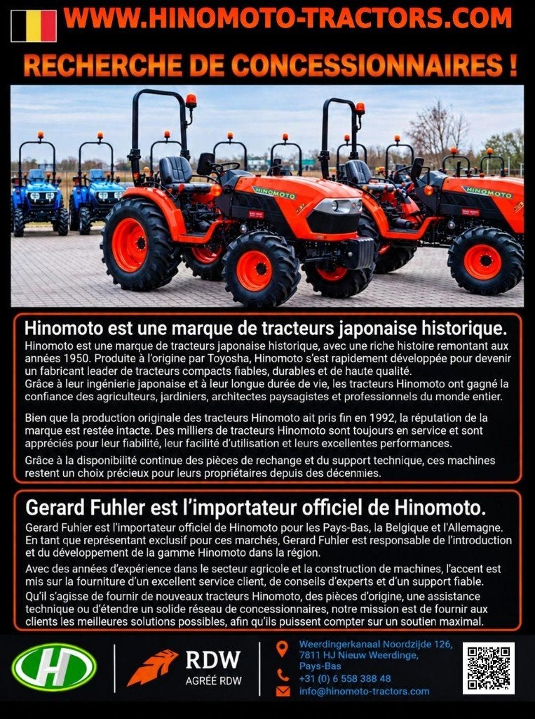 HINOMOTO TRACTOREN - GEZOCHT DEALERS!, Ophalen