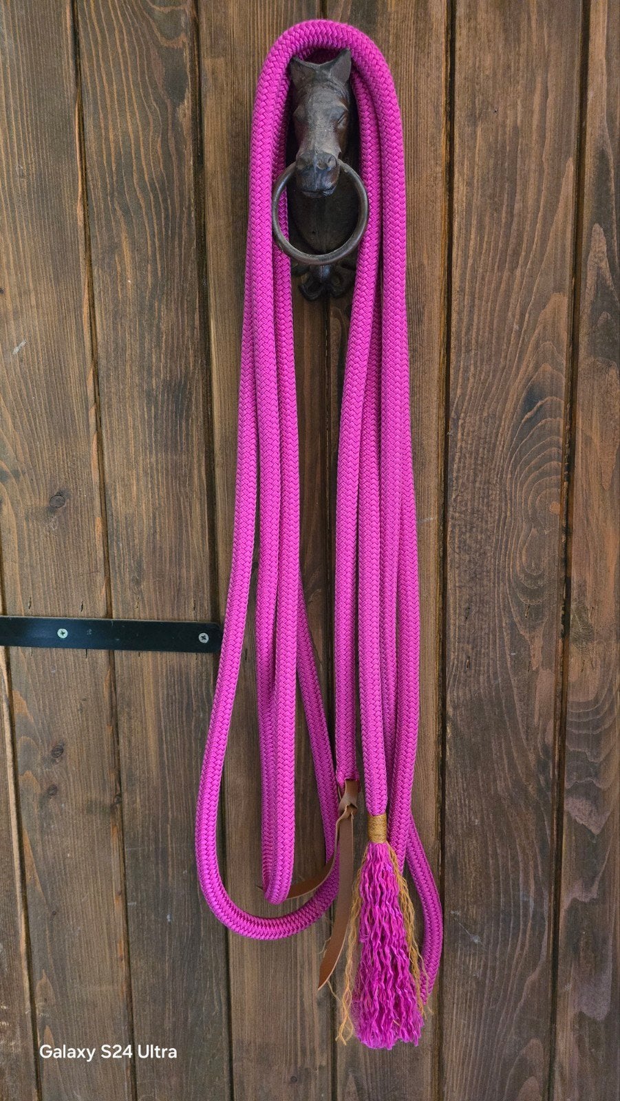 Mecate teugel fuchsia, 6,60 meter, Handgemaakt, Nieuw, Ophalen of Verzenden, Teugels
