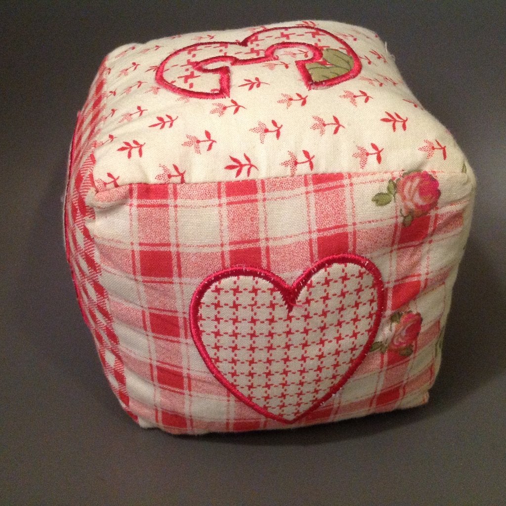 Hochet - Cube patchwork, Enlèvement, Utilisé, Hochet
