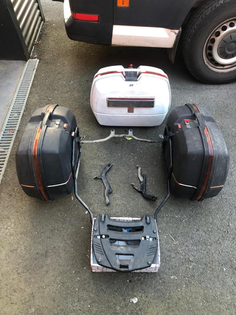 kofferset Monokey/Givi, Ophalen, Gebruikt