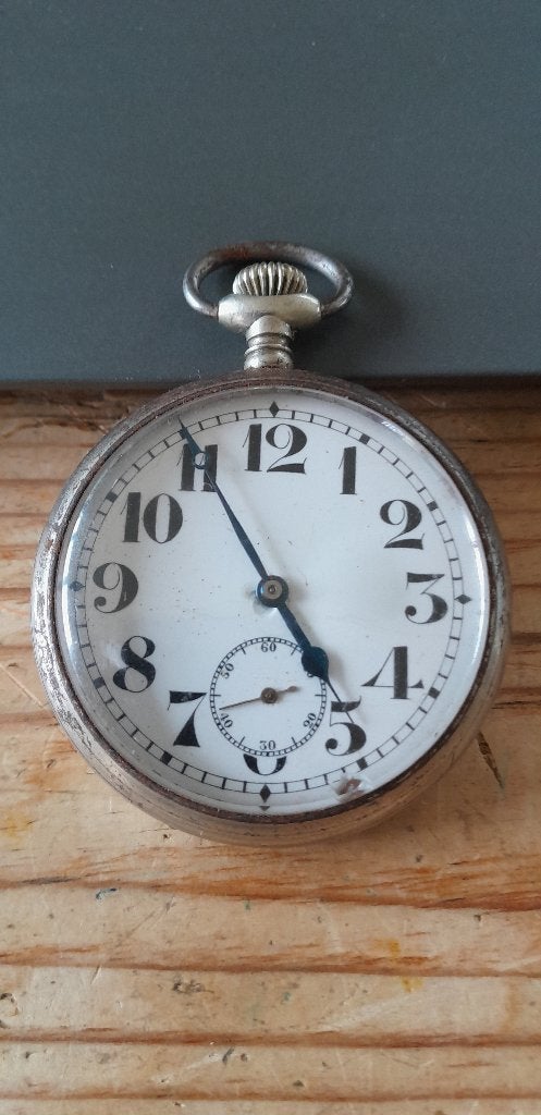 Mooie oude werkende zakhorloge, Antiek en Kunst, Antiek | Klokken, Ophalen of Verzenden