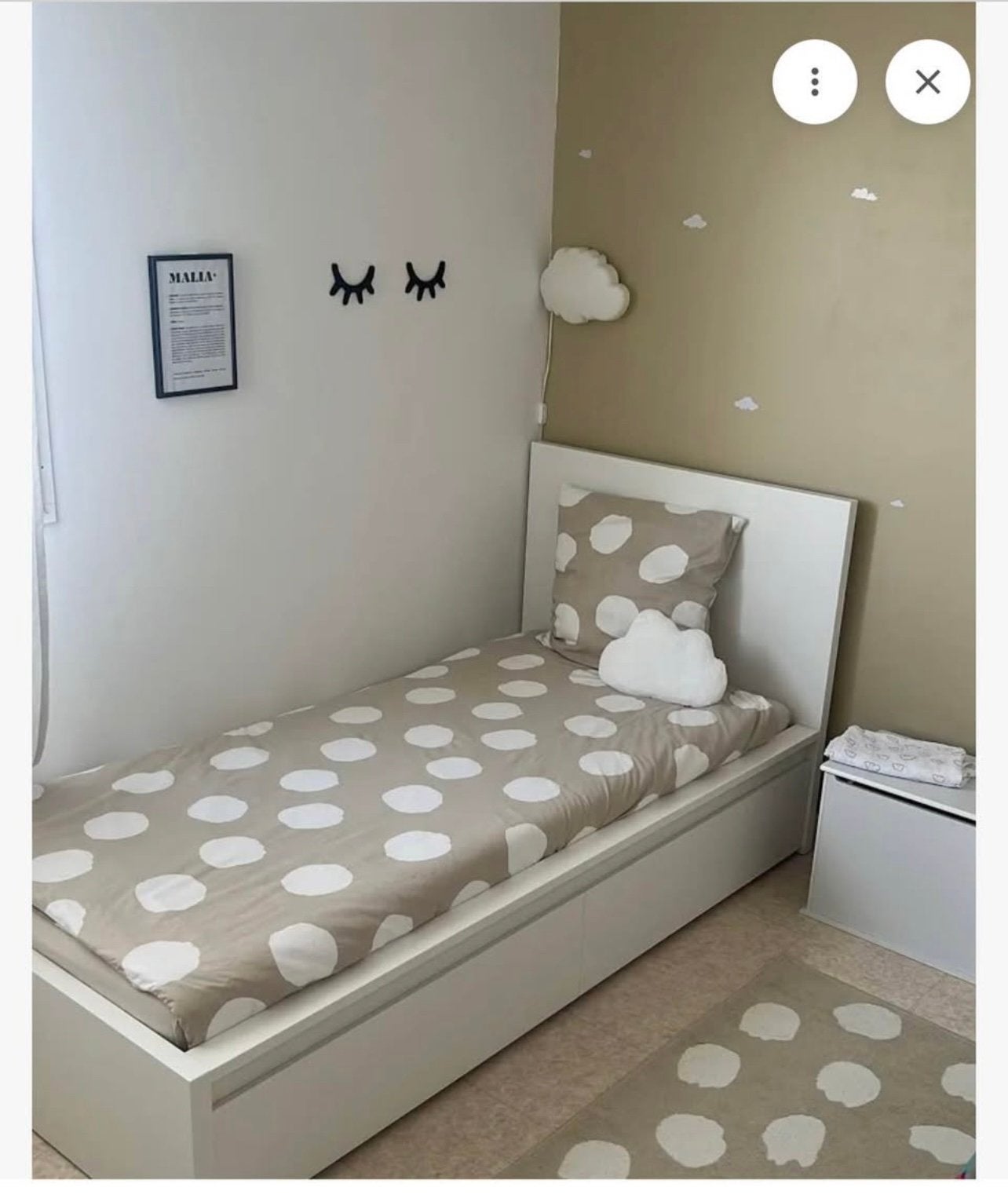 Lit une personne Malm ikea plus barrieres, Enfants & Bébés, Chambre d'enfant | Lits, Comme neuf, Matelas, Enlèvement