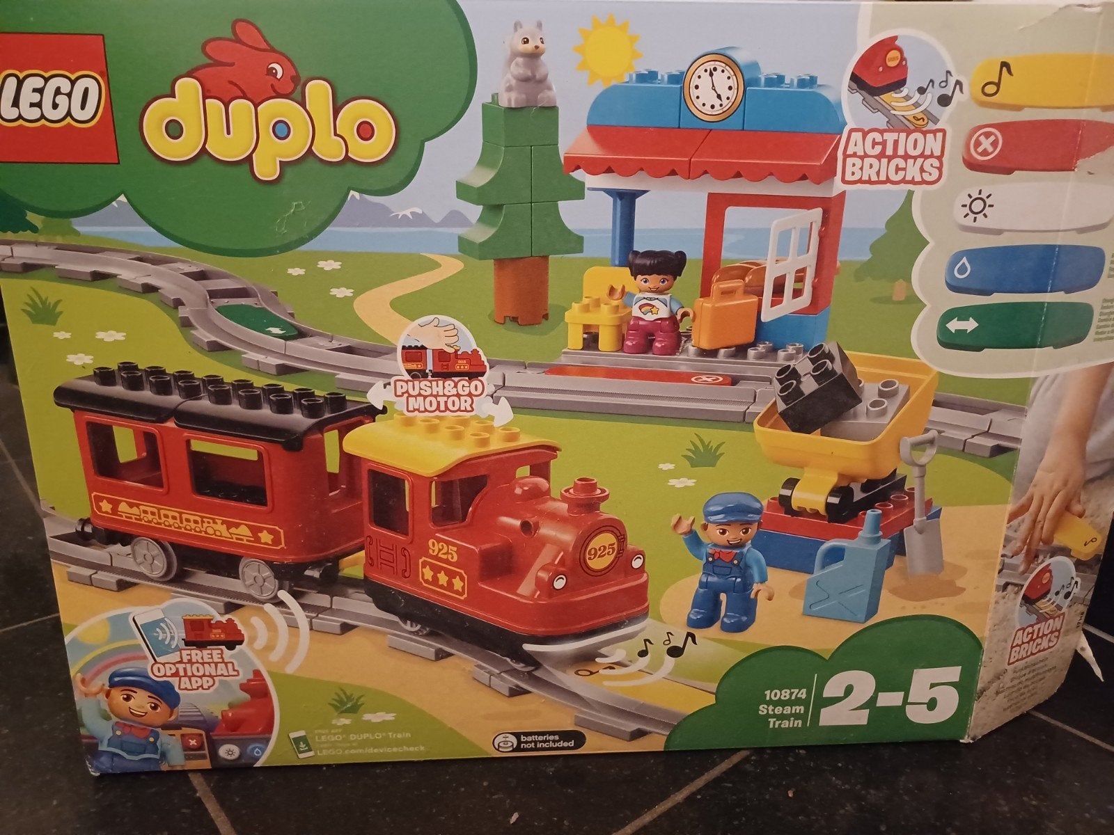 Duplo Trein station Action bricks 10874, Overige thema's, Ensemble complet, Enlèvement, Utilisé