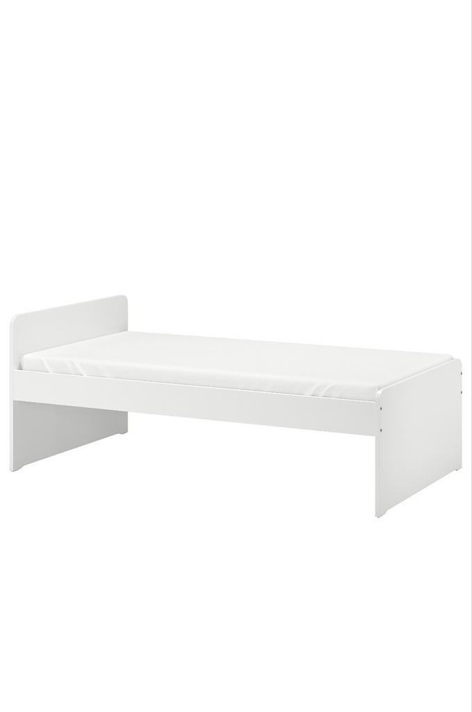 Eenpersoonsbed - 200x90 - wit - model Slakt ikea, Enlèvement, Blanc