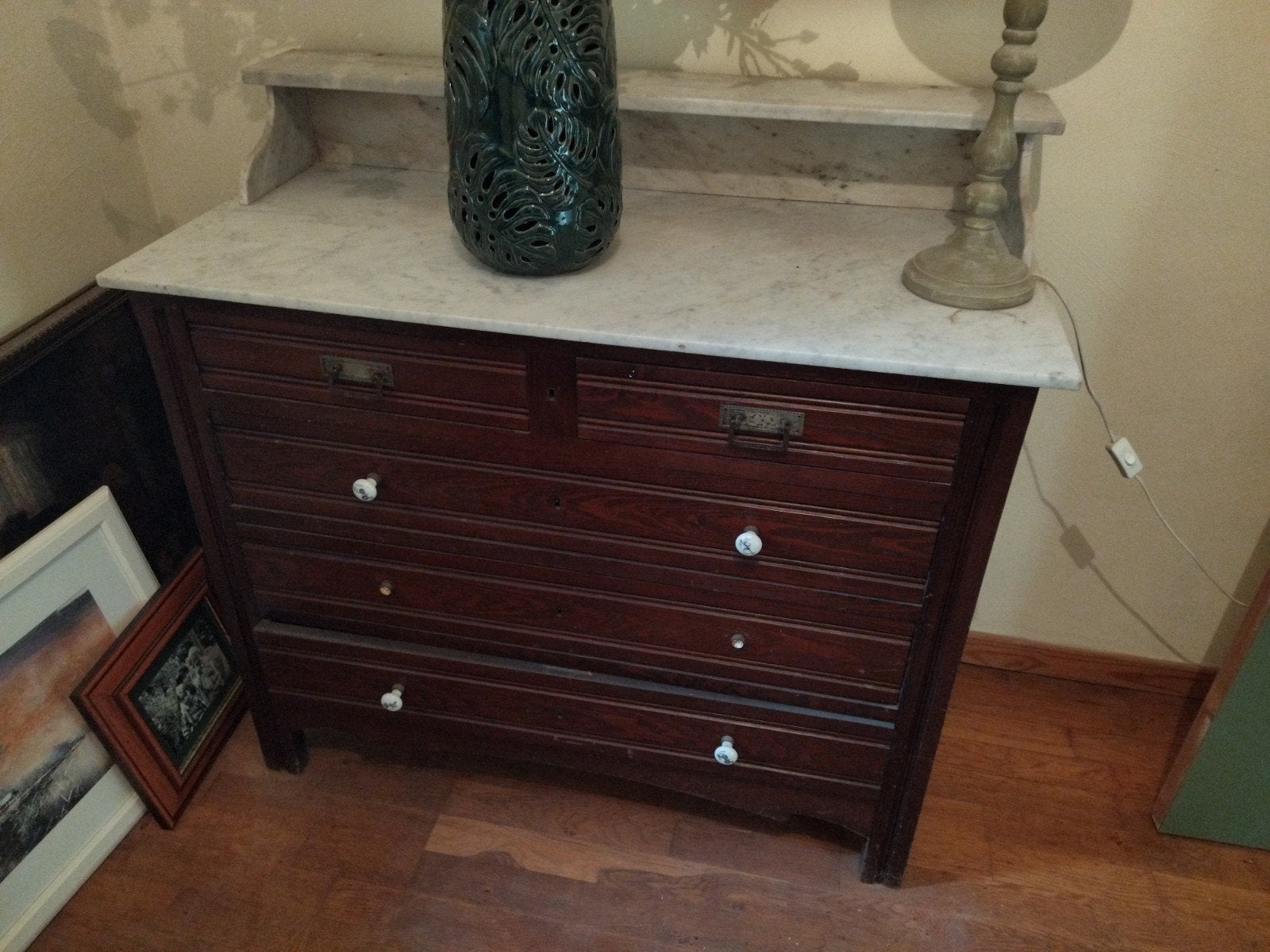 Commode met marmer blad, Ophalen, Gebruikt, Met lade(s)