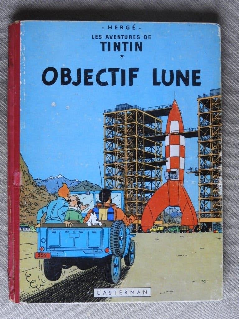 tintin Objectif Lune, Une BD, Enlèvement ou Envoi, Utilisé, HERGE