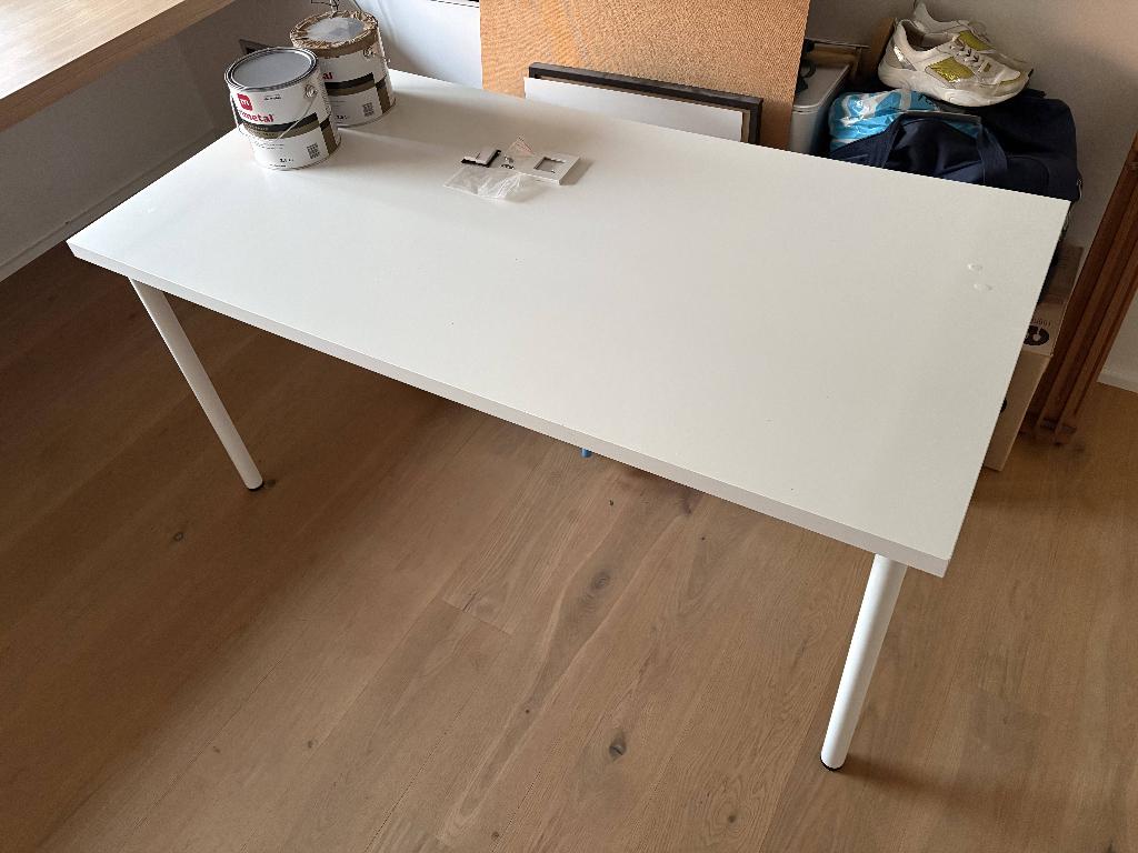 witte tafel 150cm x 75cm, Ophalen, Gebruikt, 100 tot 150 cm, 50 tot 75 cm