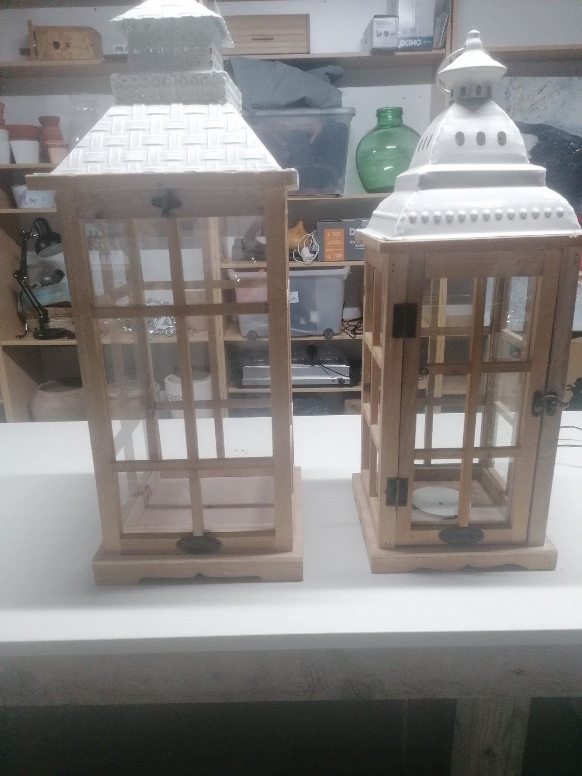 2 houten lantaarns O'Malley., Ophalen