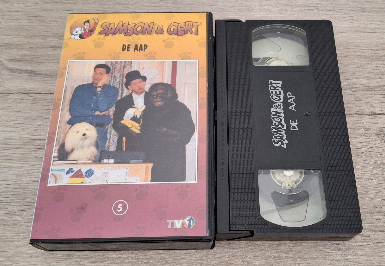 vintage VHS Samson en Gert Studio 100 VRT De Aap, Alle leeftijden, Kinderfilm, Zo goed als nieuw, VHS
