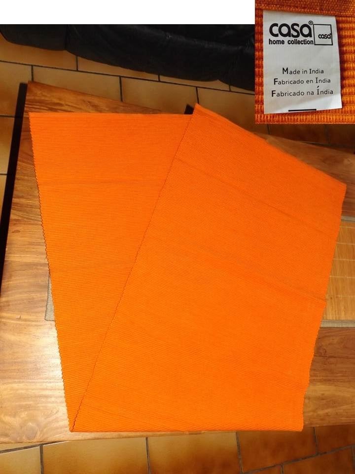 Chemin table CASA orange 48 x 150 cm, Orange, Chemin de table, Comme neuf, Rectangle