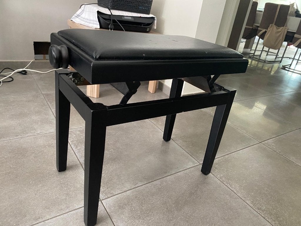 Piano bank, Huis en Inrichting, Stoelen, Ophalen, Gebruikt, Zwart