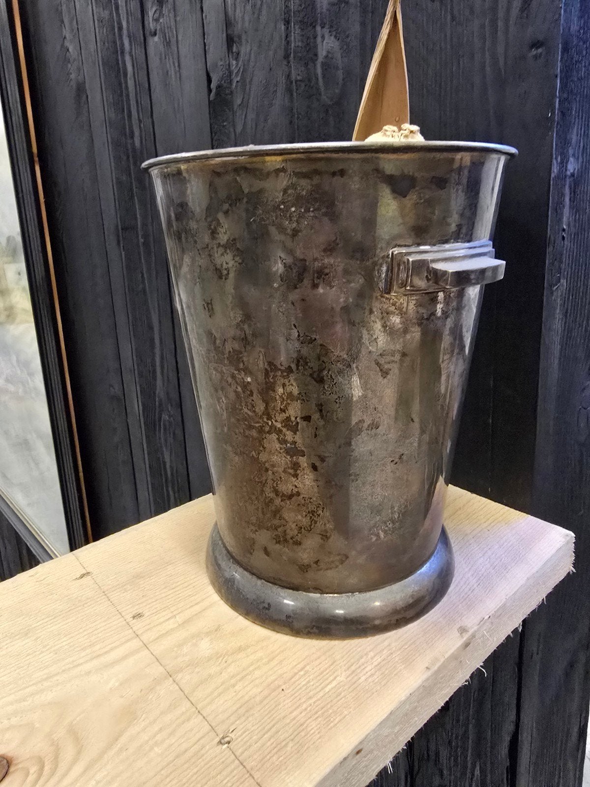 art deco chamagne emmer (verzilverd), Ophalen of Verzenden