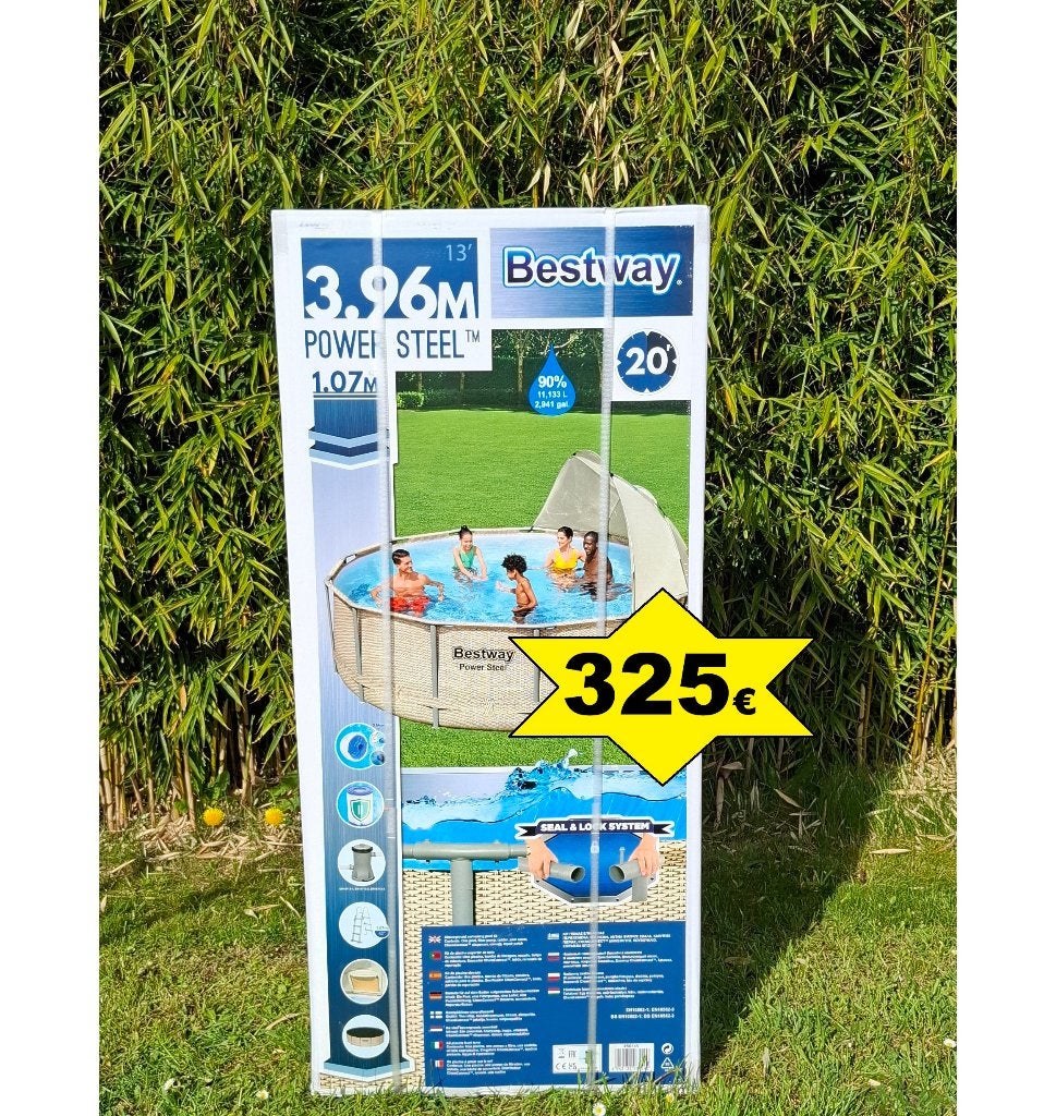 Piscine tubulaire hors sol NEUVE, 396x107, AVEC accessoires, Neuf, 200 à 400 cm, 300 cm ou plus, Rond