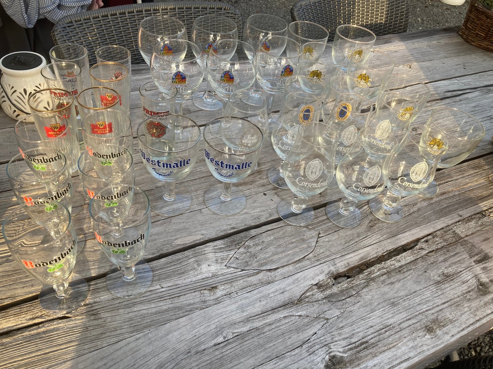 Allerlei bierglazen leffe,rodenbach,westmalle……, Verzamelen, Ophalen, Zo goed als nieuw