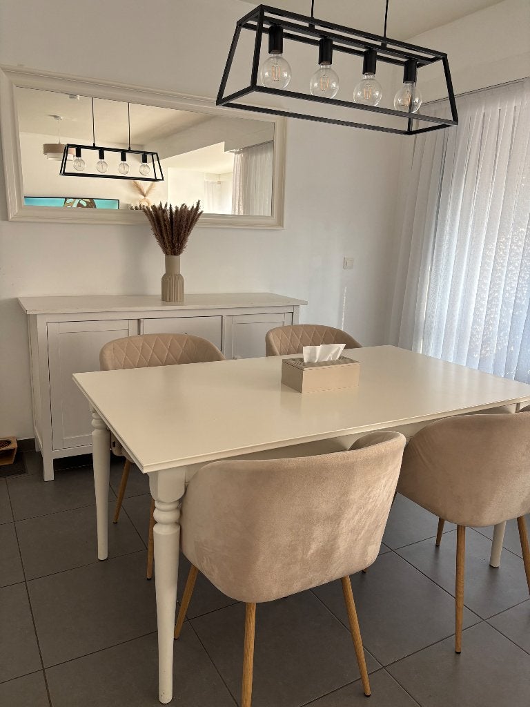 Salle à manger + buffet + miroir et chaises à vendre, Ophalen, Gebruikt, 4 tot 6 stoelen