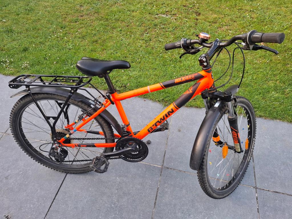 Mountainbike met fietsrek, Fietsen en Brommers, Ophalen