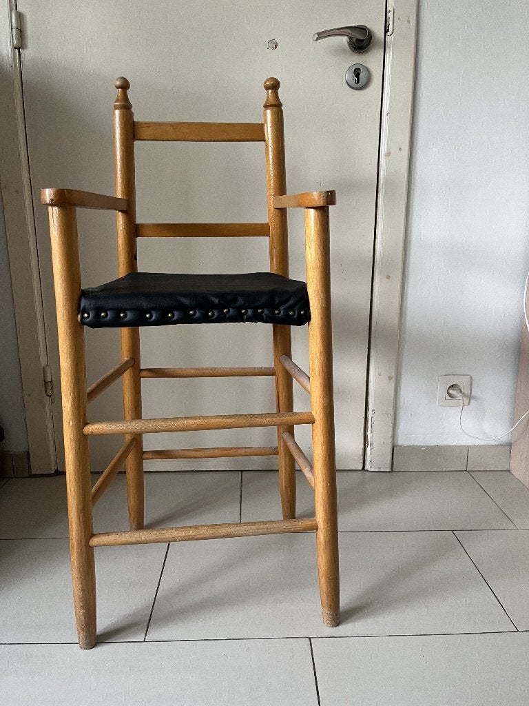 Hoge houten zitstoel KIND, Ophalen, Gebruikt, Hout