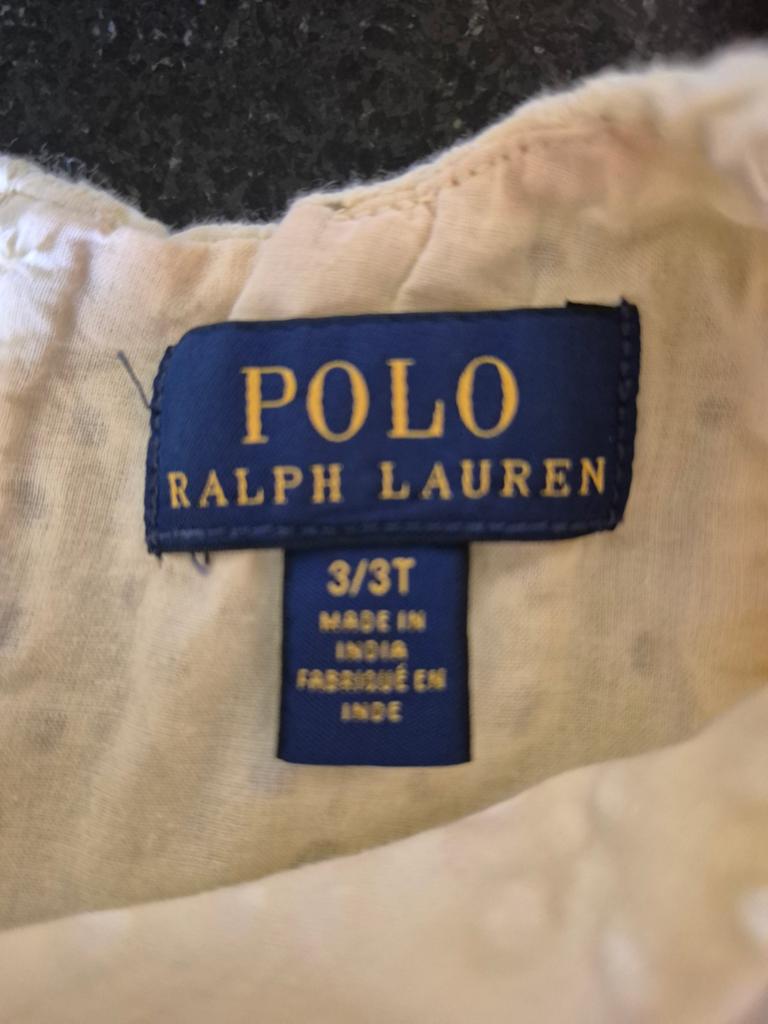 Belle robe jaune de Ralph Lauren en broderie anglaise., Enlèvement