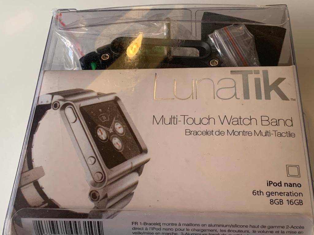Lunatik Multi-Touch watch band zwart, Enlèvement, Utilisé, Autres types, Nano