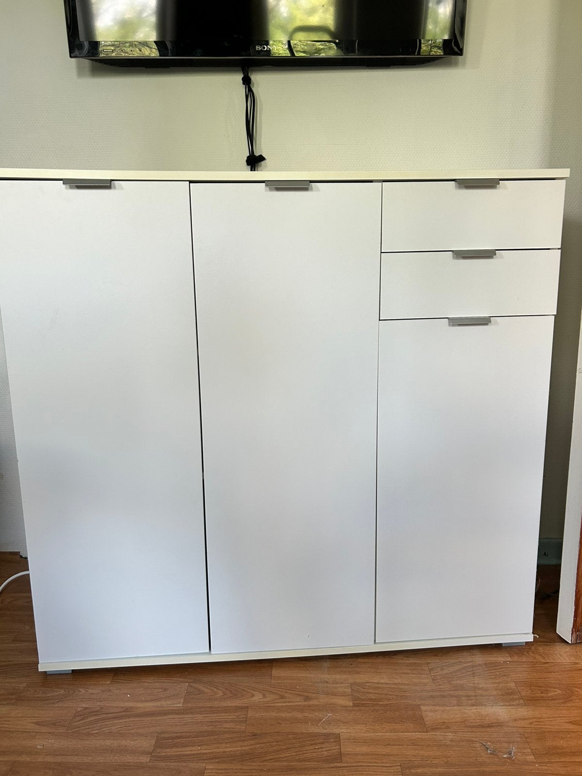 Meuble blanc/ commode à donner, Ophalen, Overige materialen, Gebruikt, 100 tot 150 cm