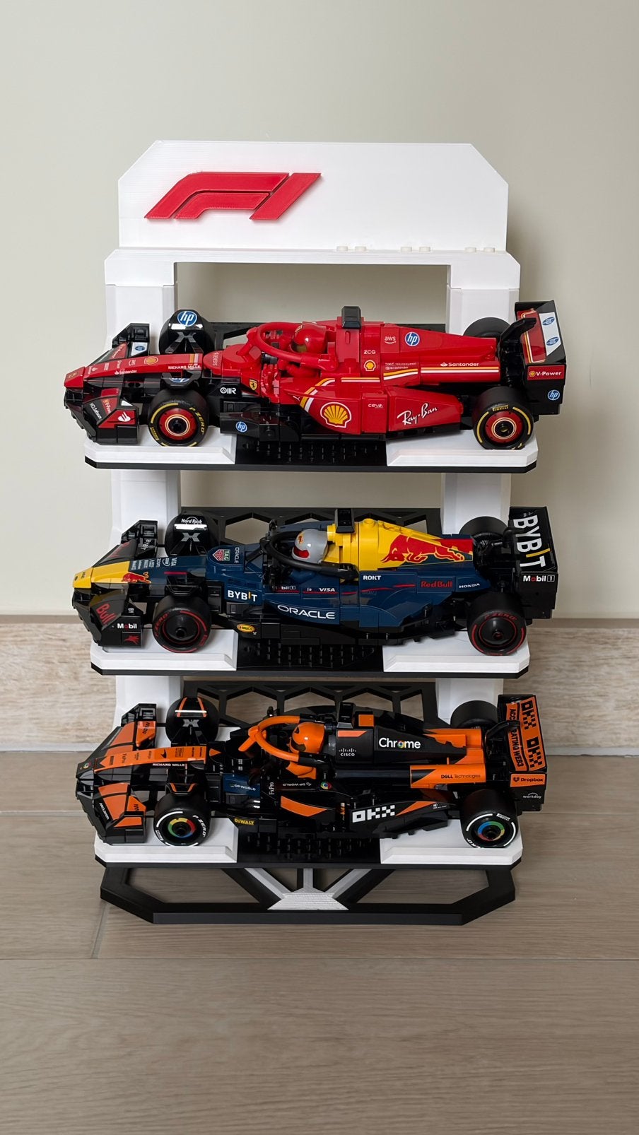 Lego Speed Champions F1 wagens + Display, Ophalen, Lego, Speed Champions, Compleet