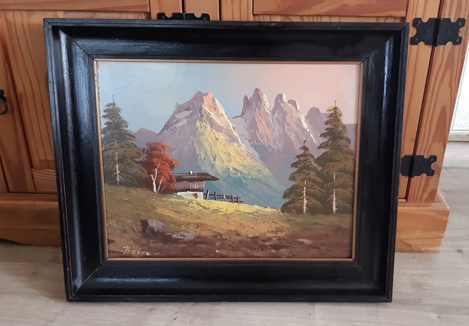 Olieverfschilderij Kaisergebirge van K.Petry, Enlèvement