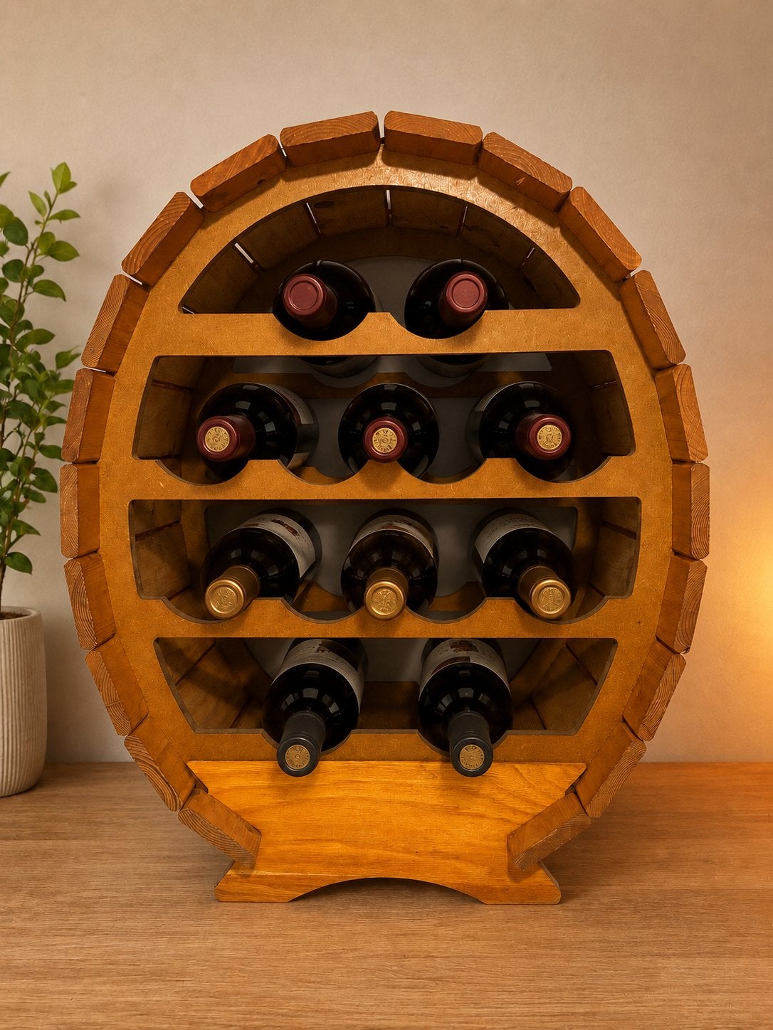 Casier à bouteilles en bois / Tonneau à vin DanDiBo, Maison & Meubles, Enlèvement, Comme neuf, Bois
