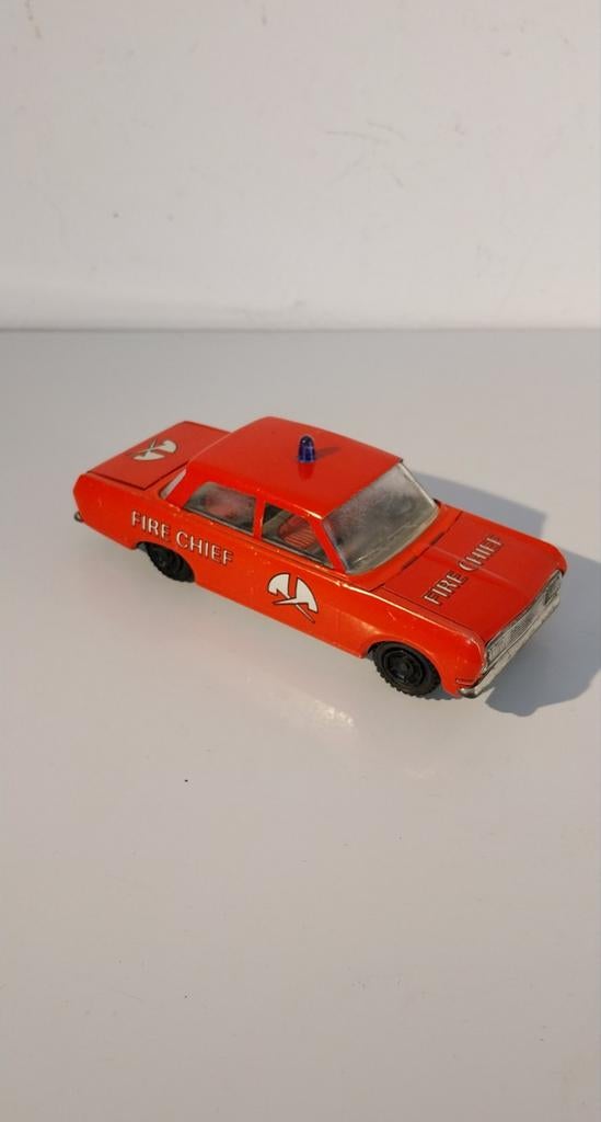 Vintage Blikken Brandweerauto DDR - Ehri Opel Rekord, Hobby en Vrije tijd, Ophalen of Verzenden, Gebruikt, Auto
