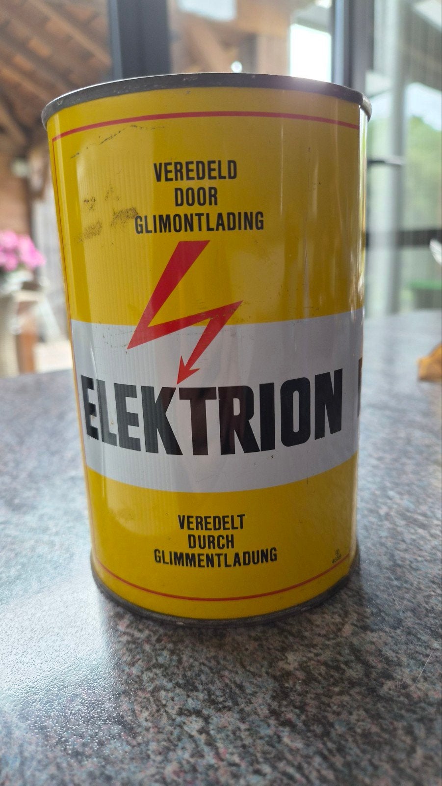 Blik Elektrion olie, Bricolage & Construction, Peinture, Vernis & Laque, Enlèvement