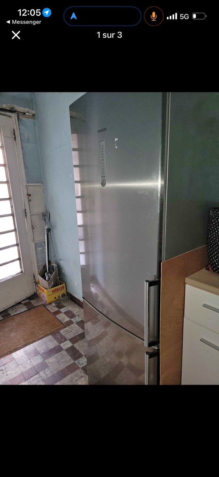 Frigo congélateur combiné gris SIEMENS, Electroménager, Enlèvement, Utilisé