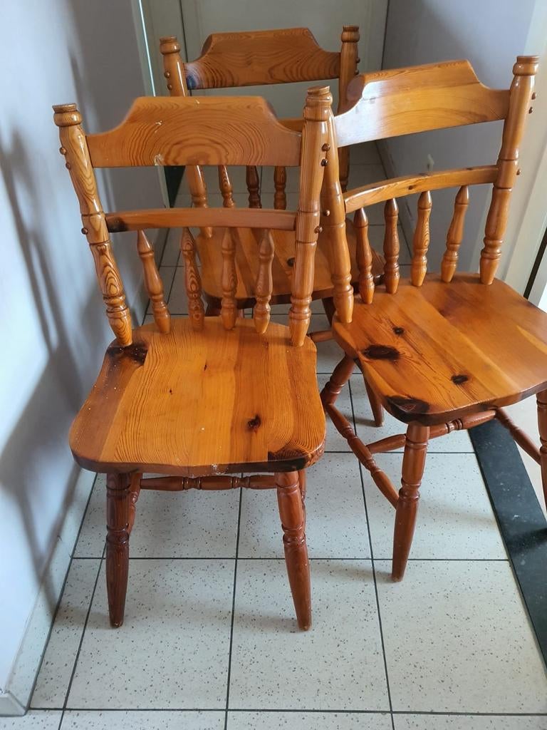 Stoelen en lederen zetel. Gratis af te halen, Ophalen