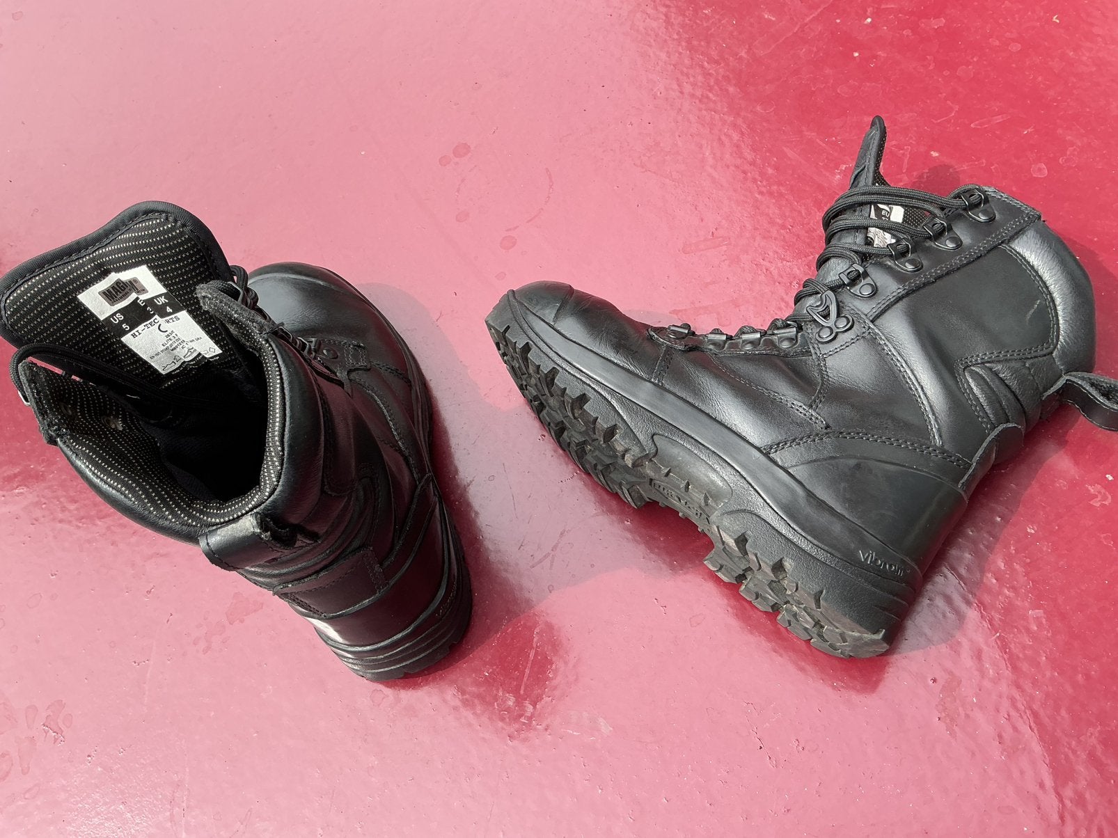 Botte ( Rangers ), Enlèvement ou Envoi, Porté, Noir, Chaussures de marche